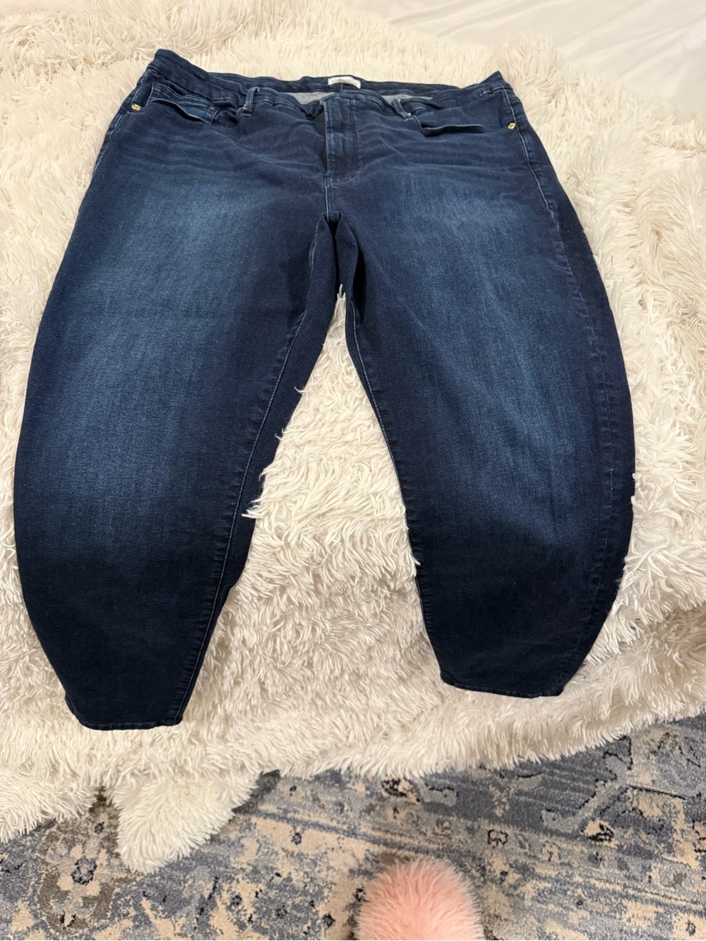 Good American Good Legs Skinny Jeans Size 24 Blue224 Dark Wash